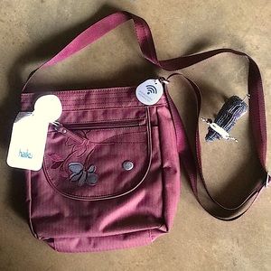 NWT Haiku Jaunt plum Crossbody bag w RFID pocket